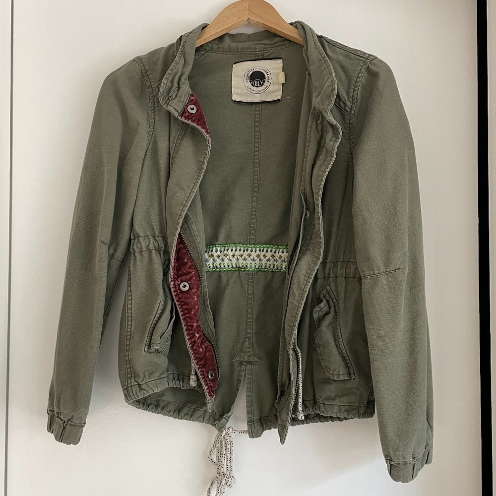 Anthropologie Olive Military Style Jacket XS
